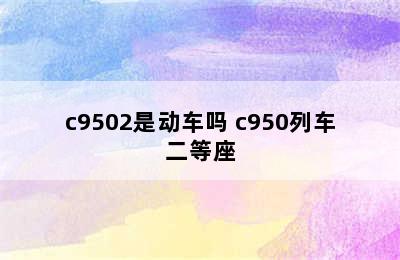 c9502是动车吗 c950列车二等座